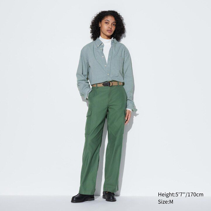 camisas de hombre uniqlo de algodón extrafino de corte regular a cuadros y cuello abotonado color marrón