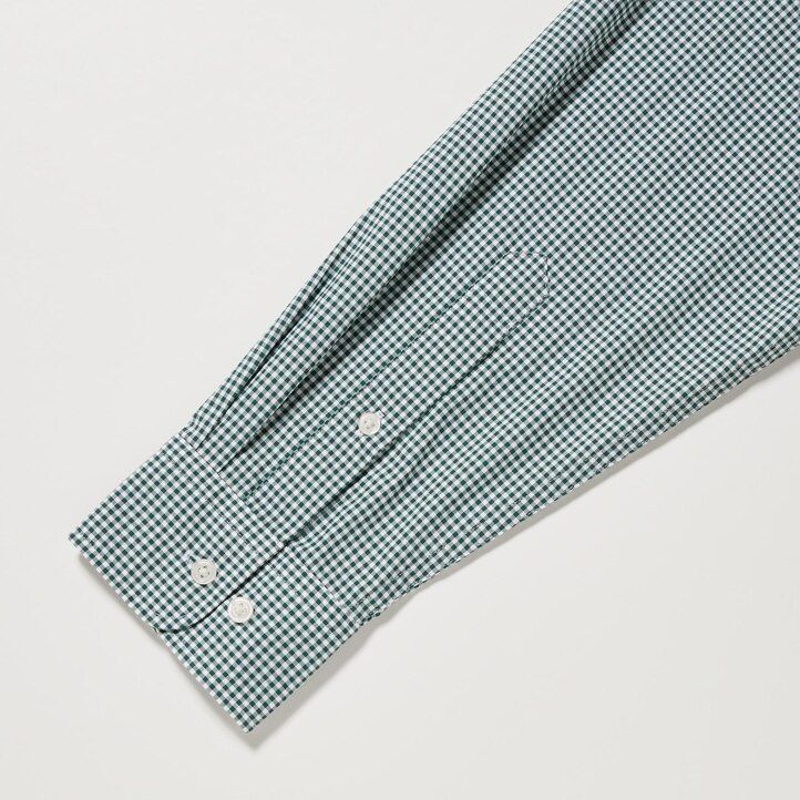 camisas de hombre uniqlo de algodón extrafino de corte regular a cuadros y cuello abotonado color marrón