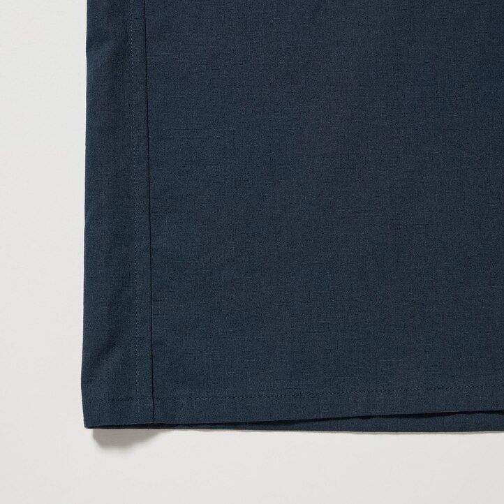 camisas uniqlosual con cuello abierto y mangas para hombre color naranja oscuro