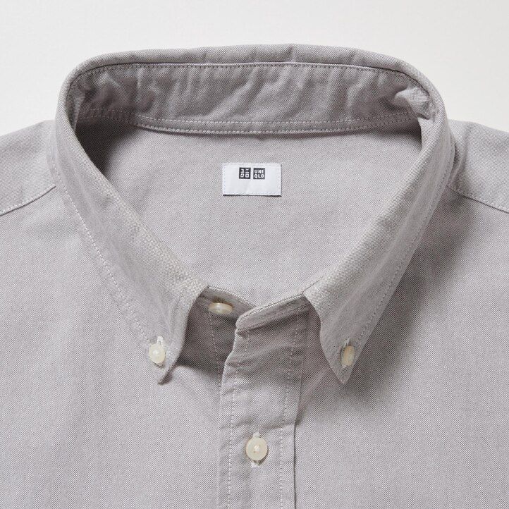 camisas oxford blancas de corte regular de uniqlo para hombre