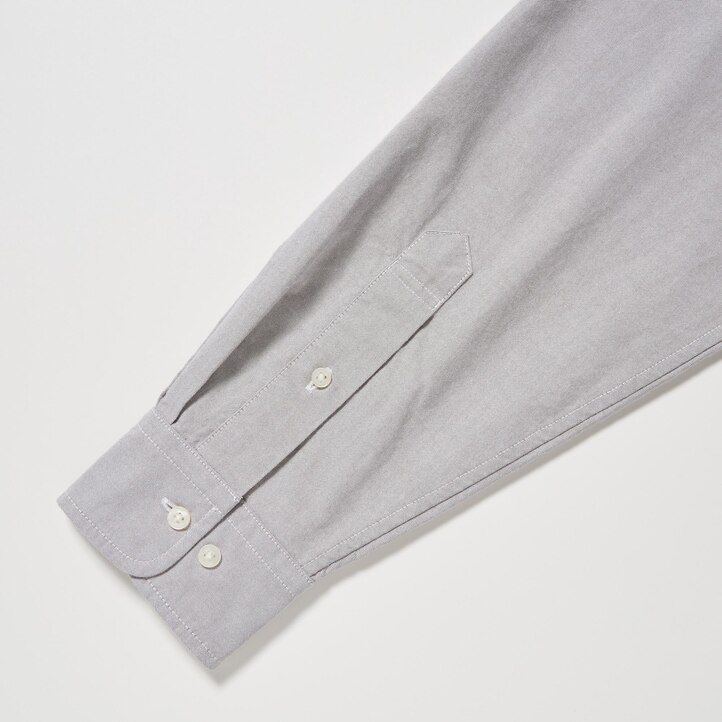 camisas oxford blancas de corte regular de uniqlo para hombre