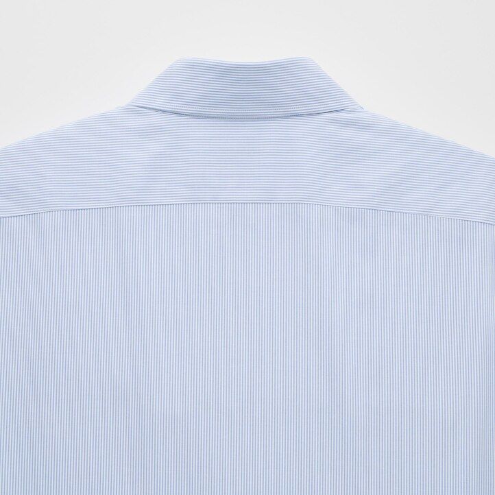 camisas uniqlo super non iron slim fit a rayas con cuello semicutaway para hombre en azul