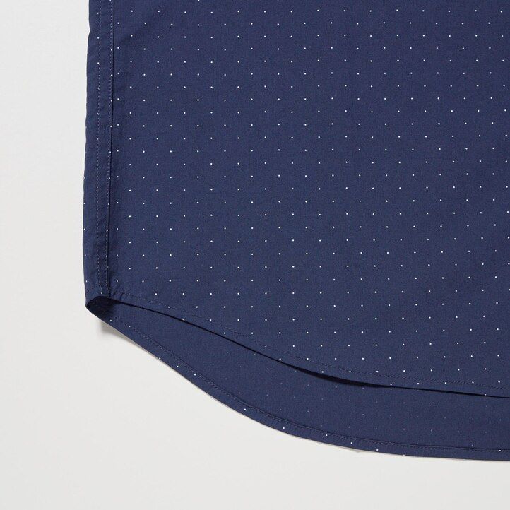 camisas uniqlo blancas de algodón extrafino con cuello regular y estampado para hombre