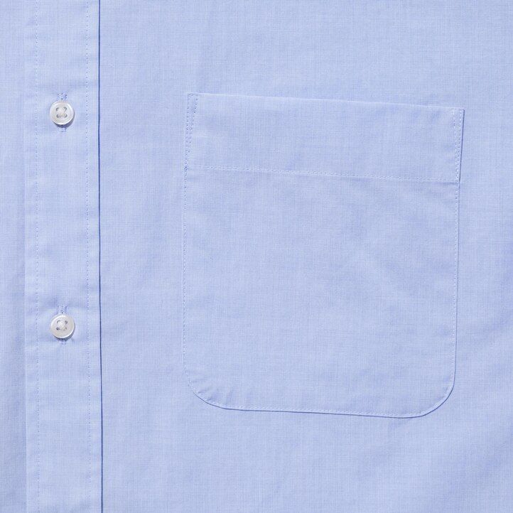camisa de algodón extrafino uniqlo de corte regular con cuello abotonado para hombre color blanco