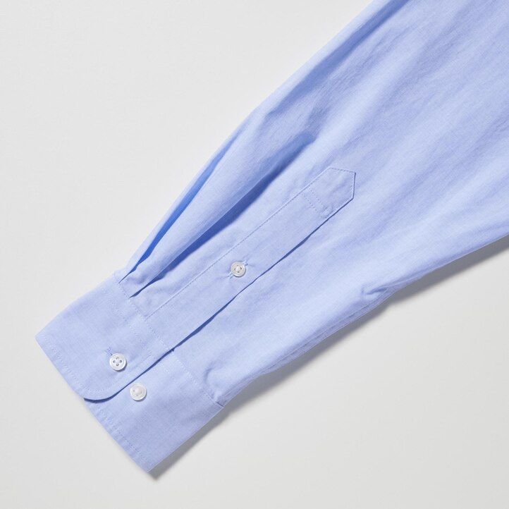 camisas blancas uniqlo de algodón extrafino con mangas anchas para hombre