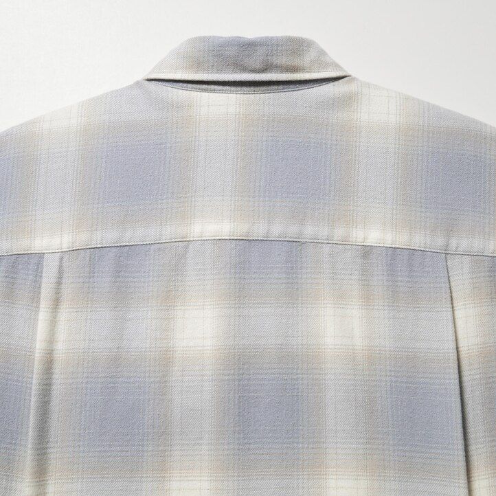 camisas de franela a cuadros uniqlo para hombre en gris