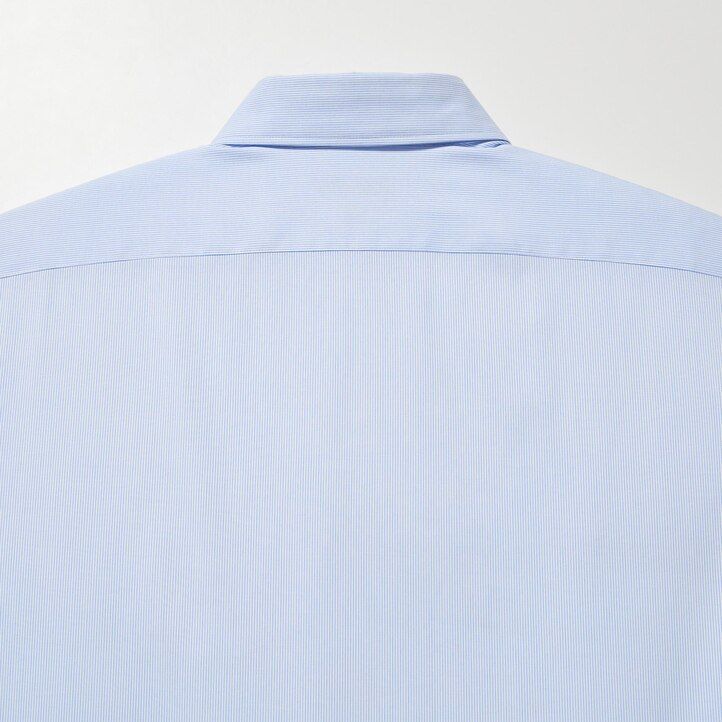 camisas uniqlo easyre stretch slim fit a rayas con cuello semicutaway para hombre en azul