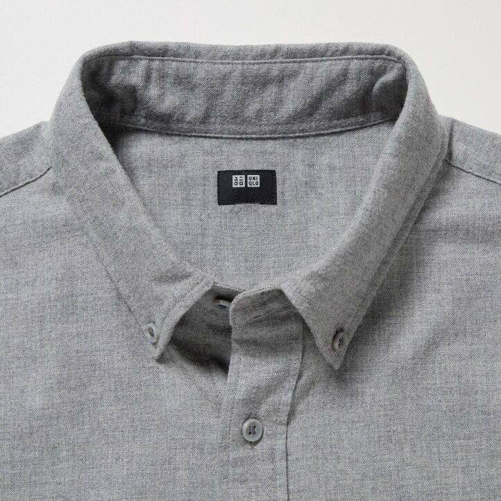 camisas de franela uniqlo de corte regular para hombre color oliva