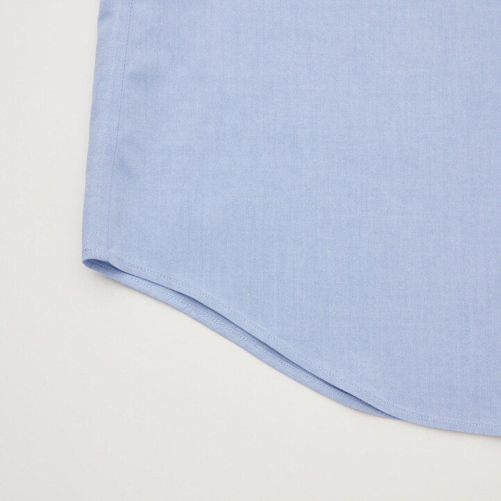 camiseta uniqlo super non iron slim fit para hombre blanca con cuello semicutaway
