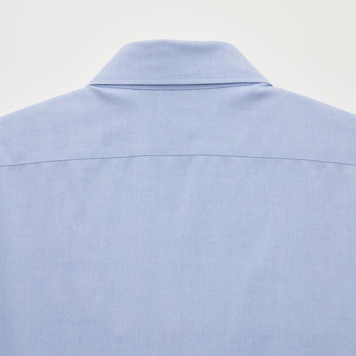 camiseta uniqlo super non iron slim fit para hombre blanca con cuello semicutaway