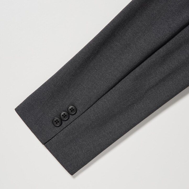 trajes de lana ultraligeros uniqlo airsense para hombre en gris oscuro