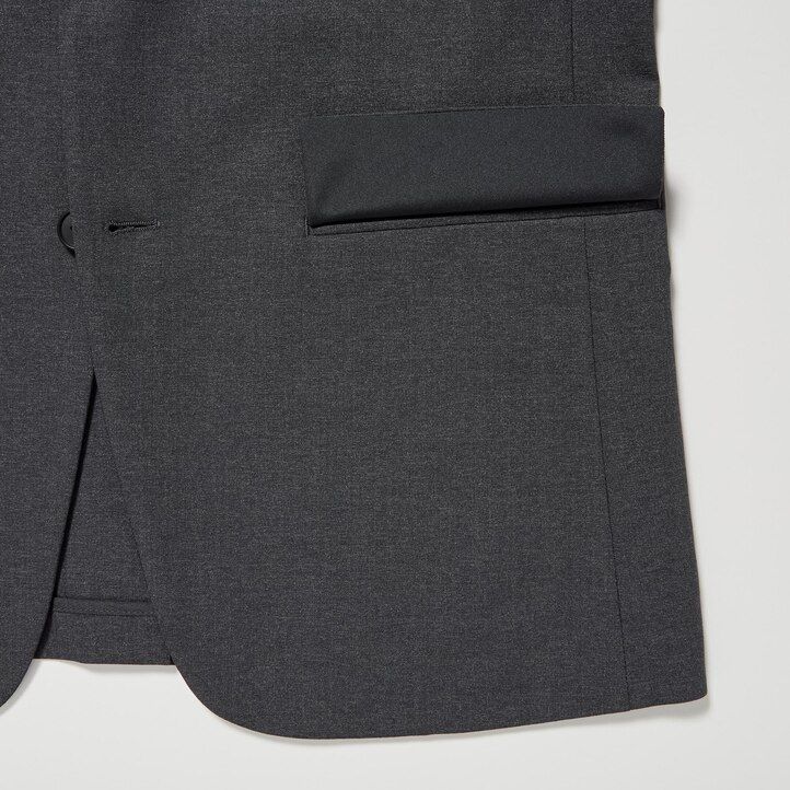 trajes de lana ultraligeros uniqlo airsense para hombre en gris oscuro