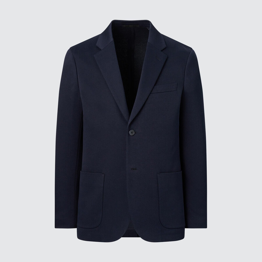 trajes cómodos uniqlo para hombre en azul marino