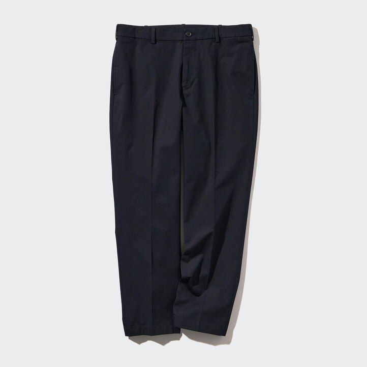 pantalones blancos hasta el tobillo de algodón elegante uniqlo para hombre
