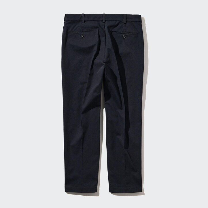 pantalones blancos hasta el tobillo de algodón elegante uniqlo para hombre