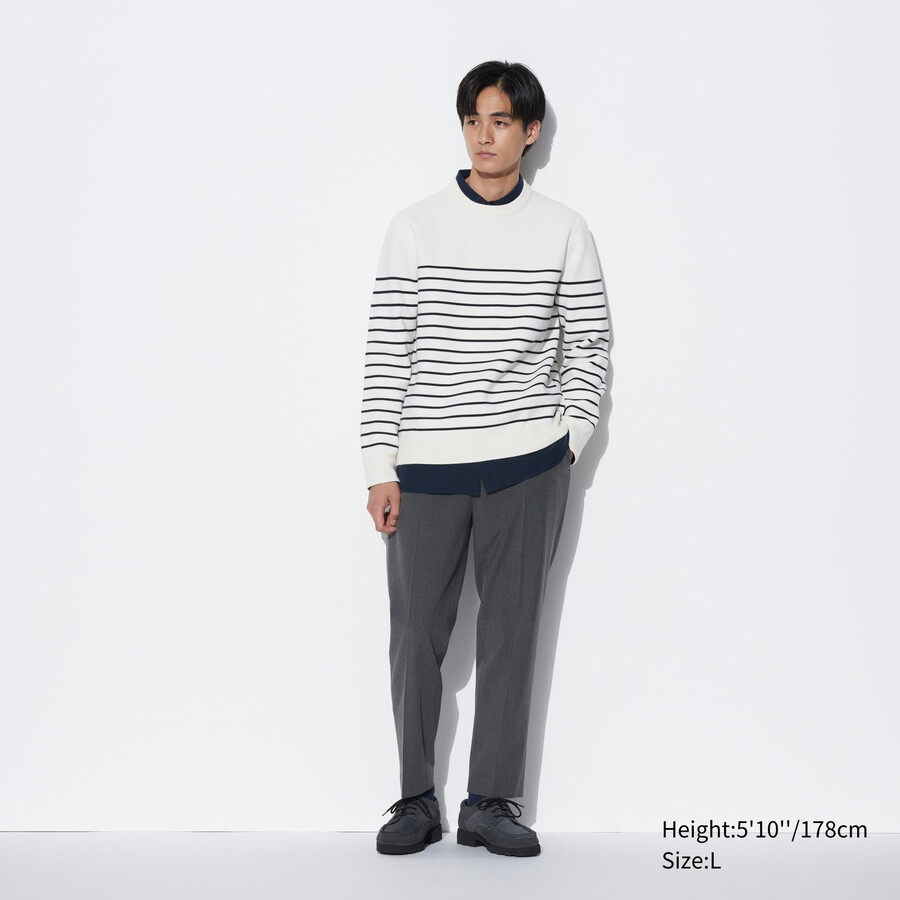 pantalones tobilleros uniqlo smart wool like para hombre color gris