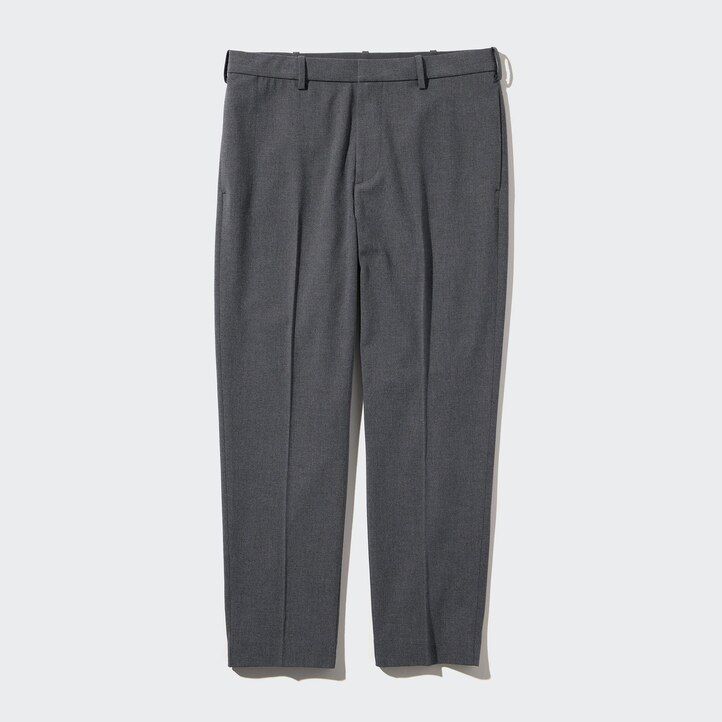 pantalones tobilleros uniqlo smart wool like para hombre color gris