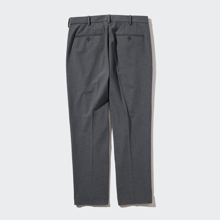 pantalones tobilleros uniqlo smart wool like para hombre color gris