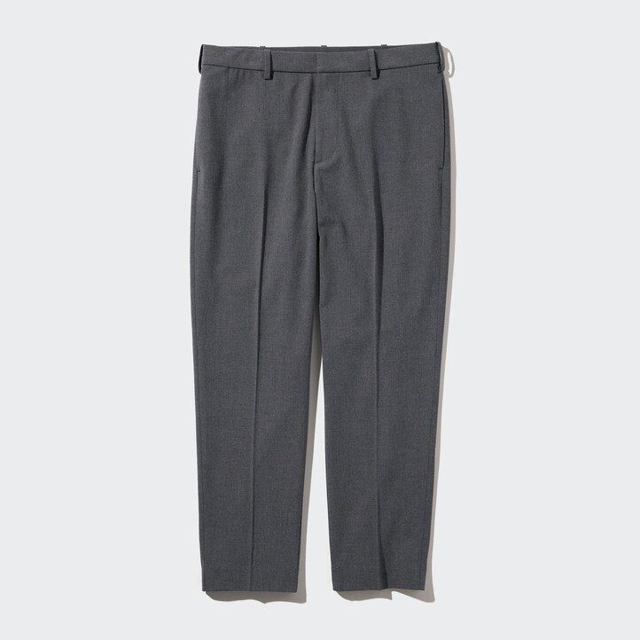 pantalones grises uniqlo smart wool like hasta el tobillo para hombre