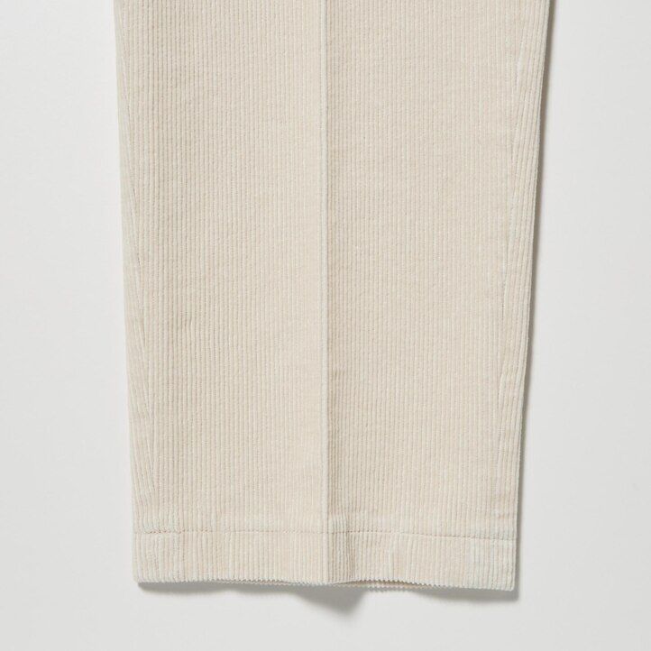 pantalones tobilleros de pana elegantes uniqlo para hombre en beige