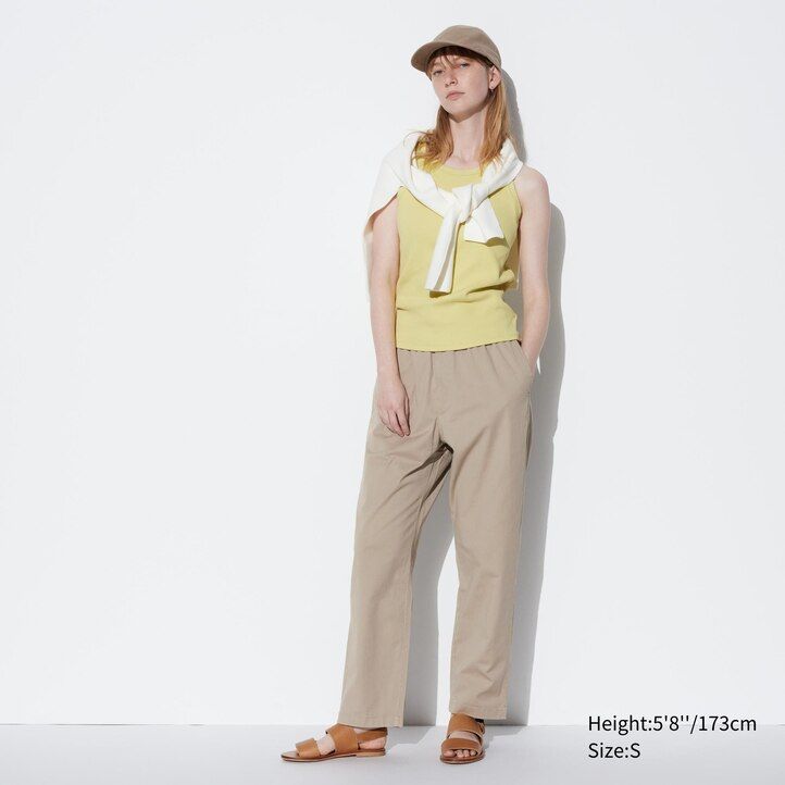 pantalones tobilleros de corte relajado de algodón uniqlo para hombre gris oscuro