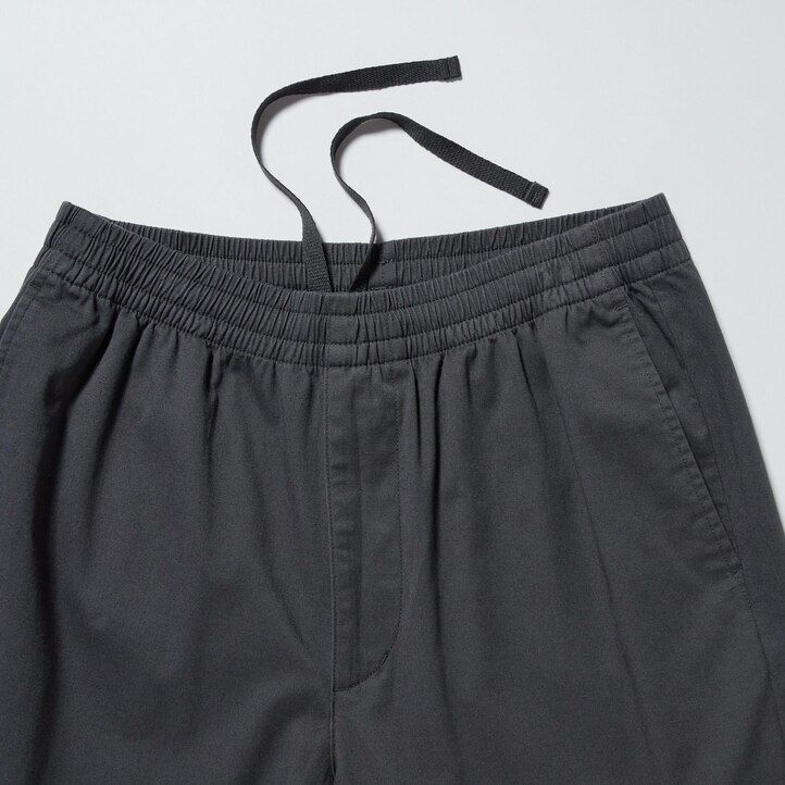 pantalones tobilleros de corte relajado de algodón uniqlo para hombre gris oscuro