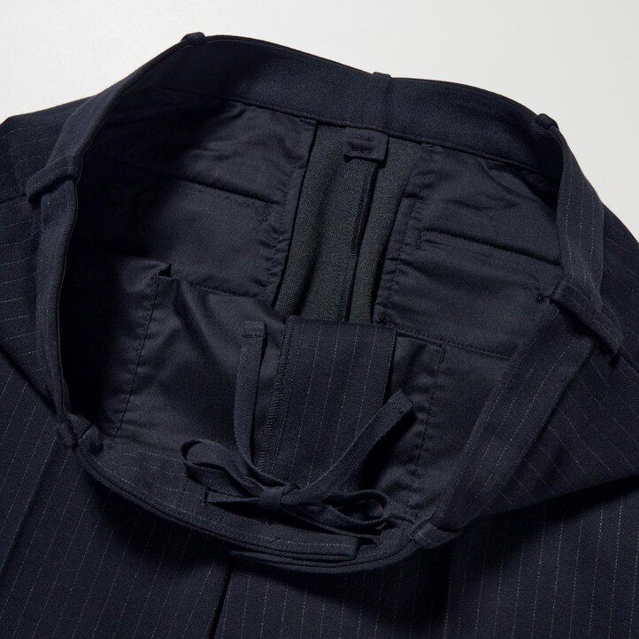 pantalones tobilleros a rayas elegantes uniqlo para hombre color azul marino