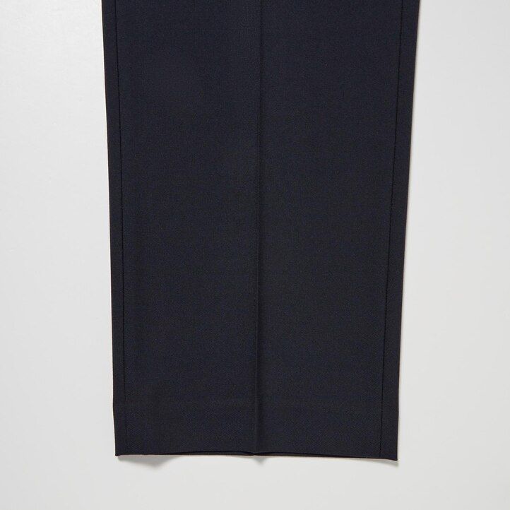 pantalones uniqlo de corte cónico plisados y elásticos bidireccionales para hombre color beige