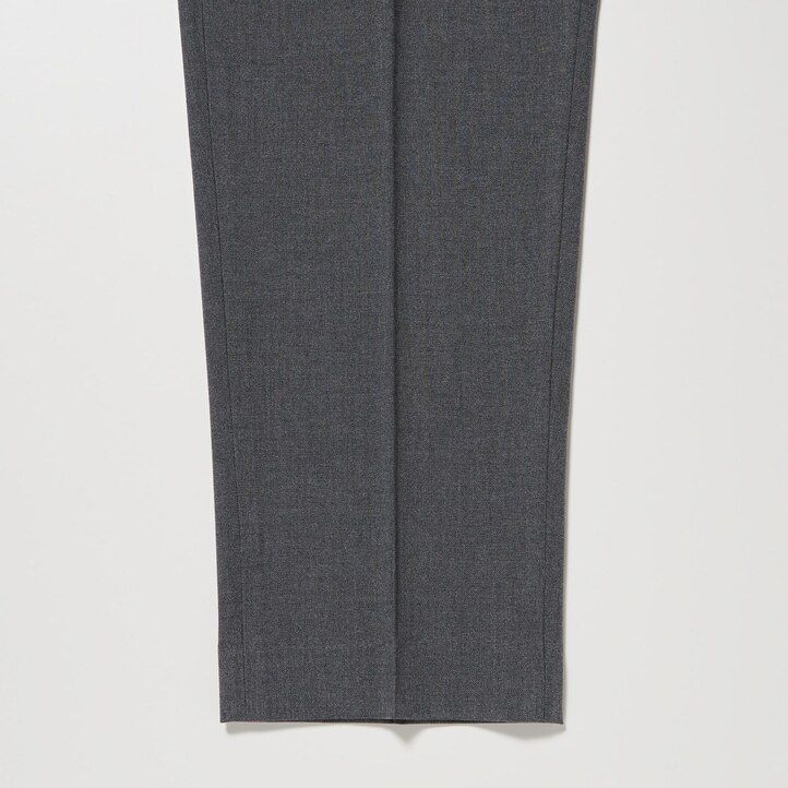 pantalones tobilleros de lana elegante uniqlo para hombre color gris
