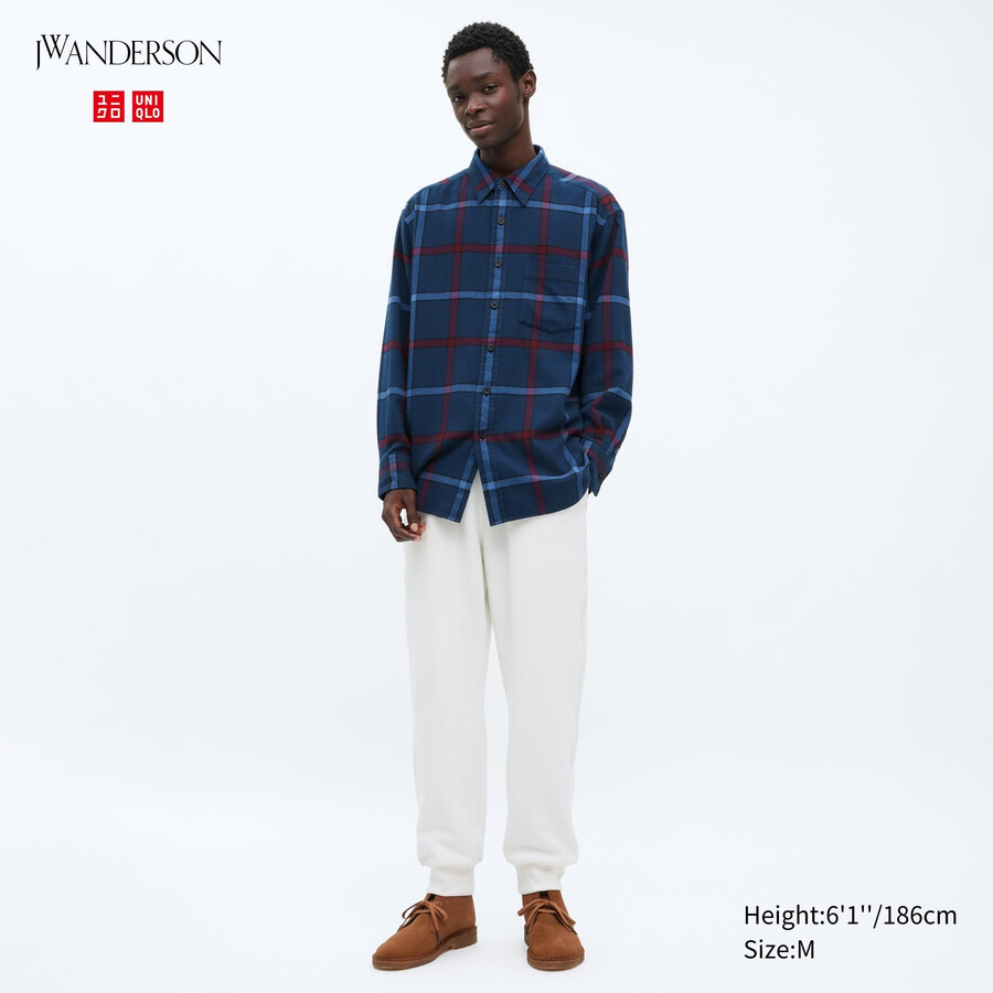 pantalones de jersey texturizado uniqlo blancos para hombre