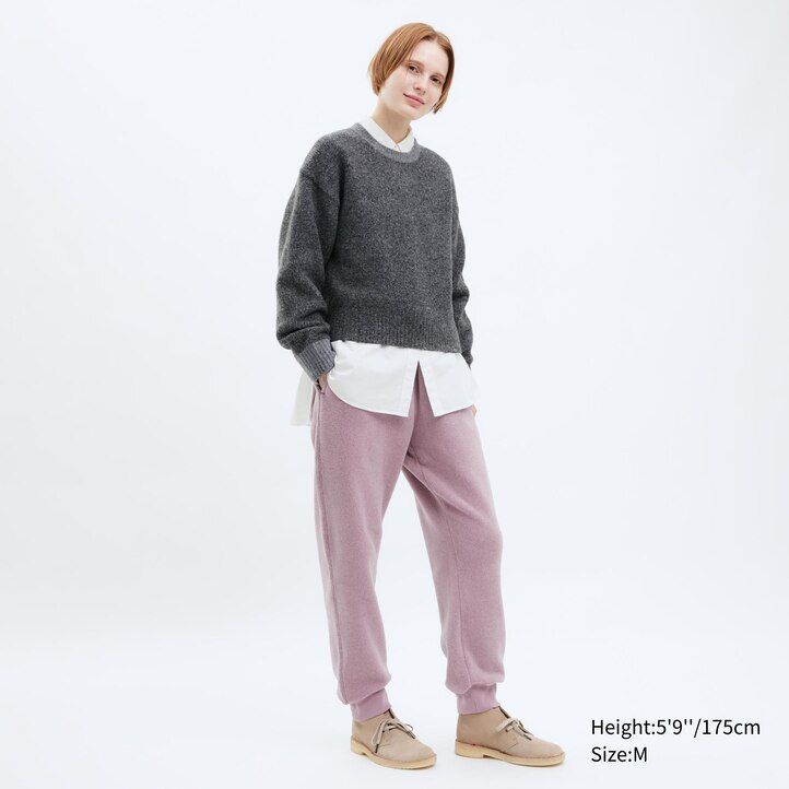 pantalones de jersey texturizado uniqlo blancos para hombre