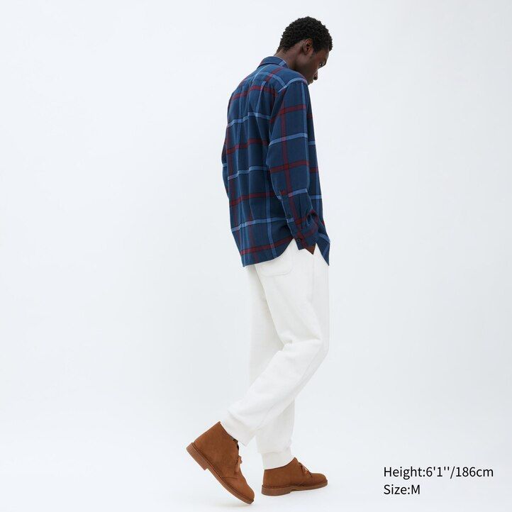 pantalones de jersey texturizado uniqlo blancos para hombre