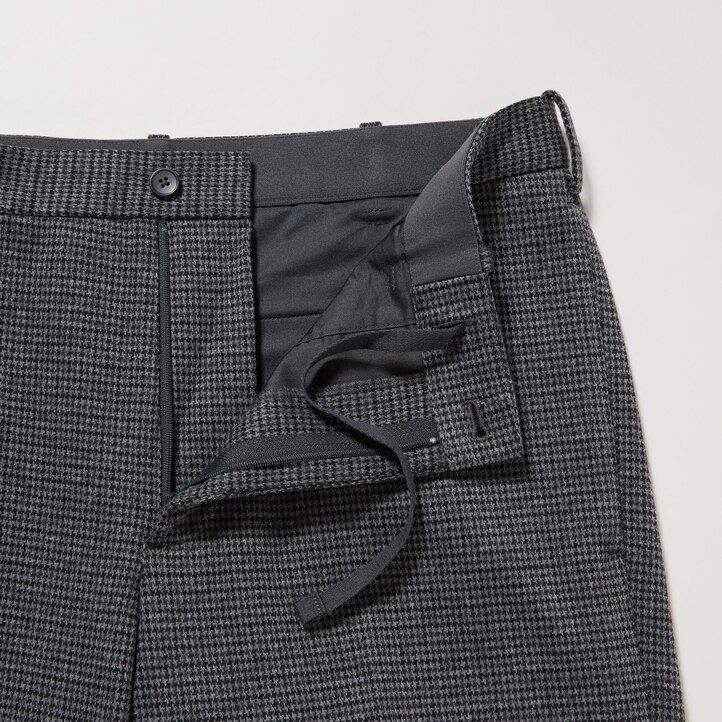 pantalones a cuadros hasta el tobillo uniqlo smart gun club para hombre en gris