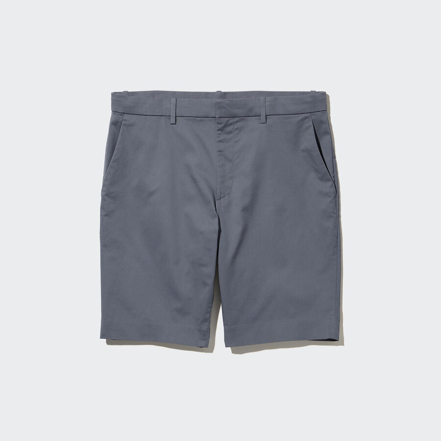 pantalones elásticos ajustados uniqlo para hombre color gris