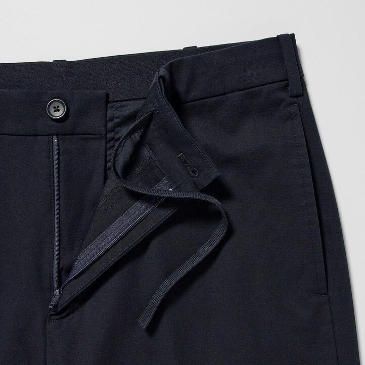 pantalones beige uniqlo smart cotton hasta los tobillos para hombre