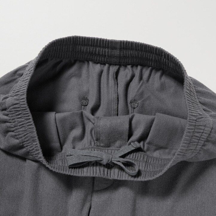 pantalones tobilleros de franela uniqlo para hombre color gris