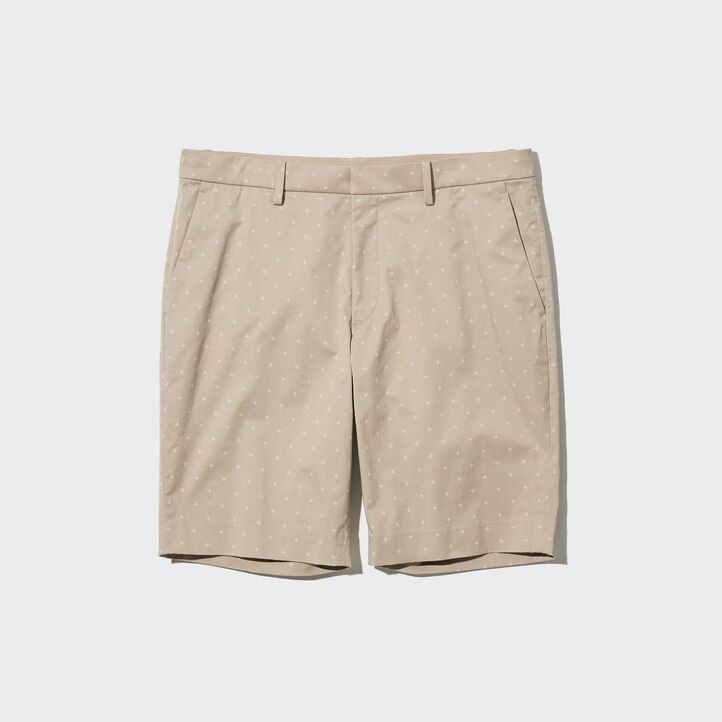 pantalones elásticos ajustados uniqlo para hombre en beige