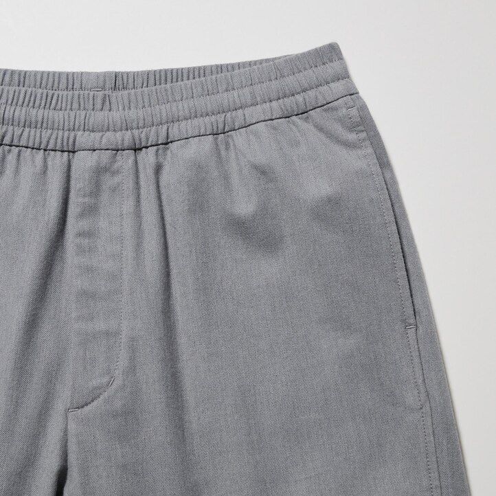 pantalones tobilleros de franela uniqlo para hombre color gris