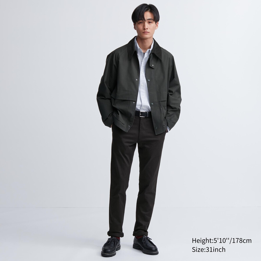pantalones chinos ajustados negros uniqlo para hombre