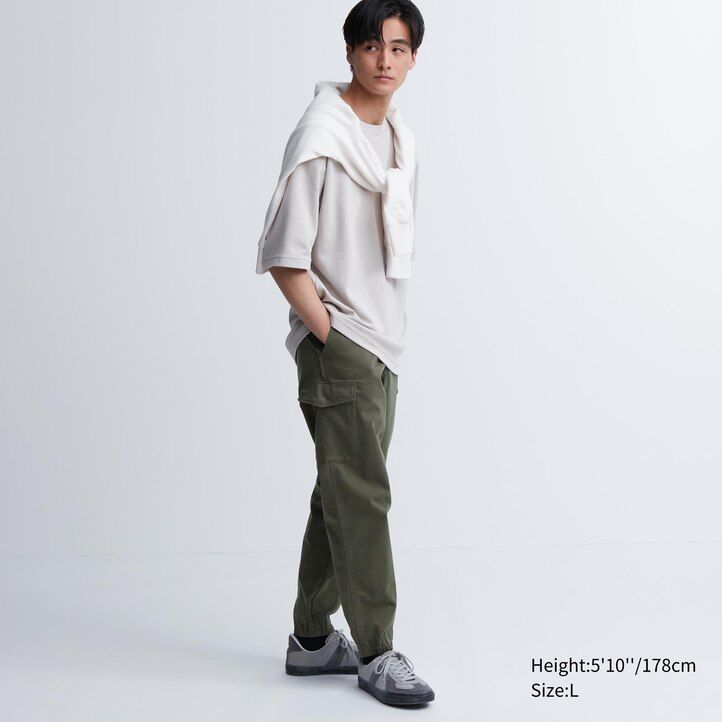 pantalones uniqlorgo color oliva para hombre