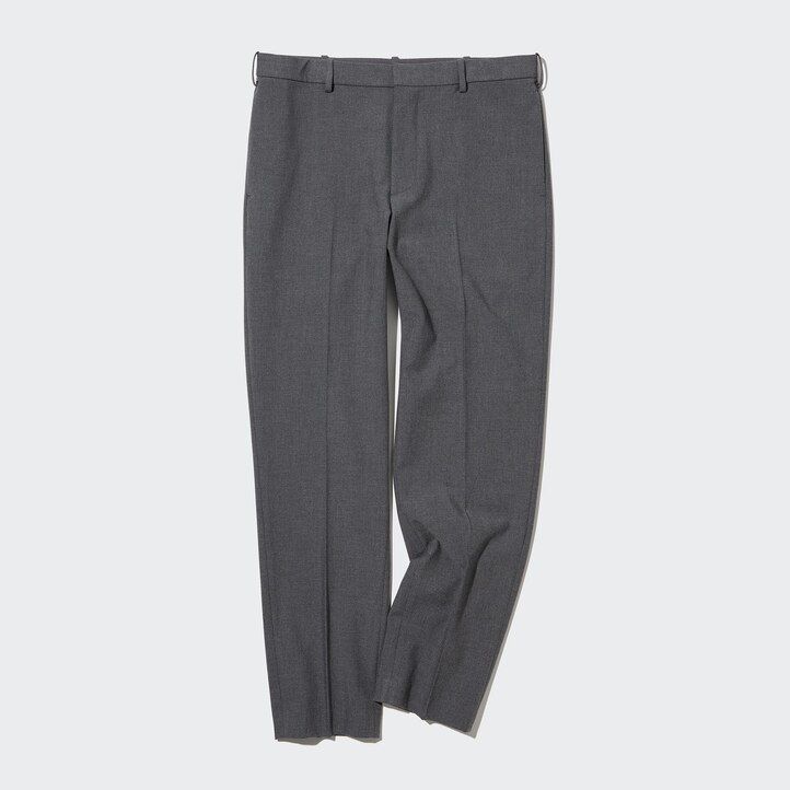 pantalones grises uniqlo smart wool like hasta el tobillo para hombre