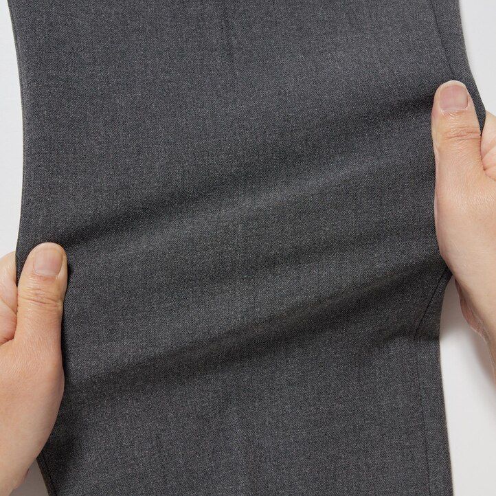 pantalones grises uniqlo smart wool like hasta el tobillo para hombre