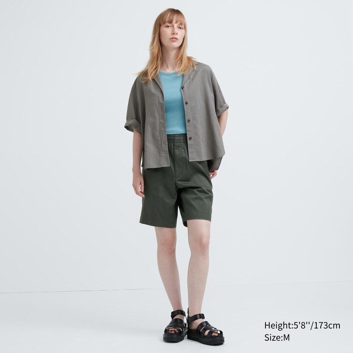 pantalones uniqlo dry stretch easys para hombre en gris oscuro