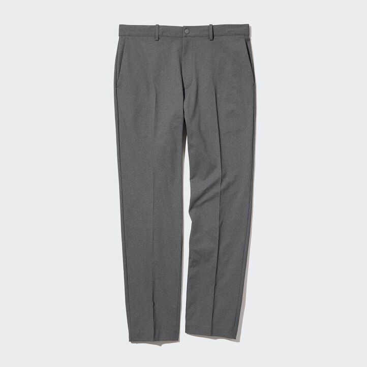 pantalones tobilleros uniqlo smart ultra stretch para hombre color gris