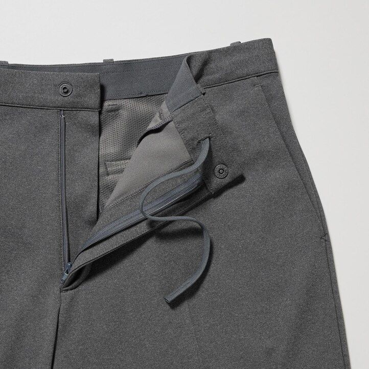 pantalones tobilleros uniqlo smart ultra stretch para hombre color gris