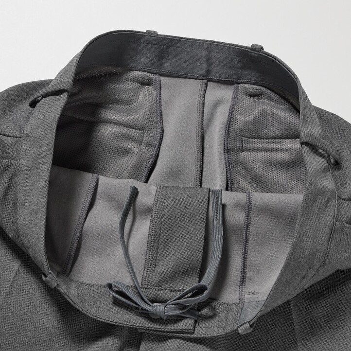 pantalones tobilleros uniqlo smart ultra stretch para hombre color gris