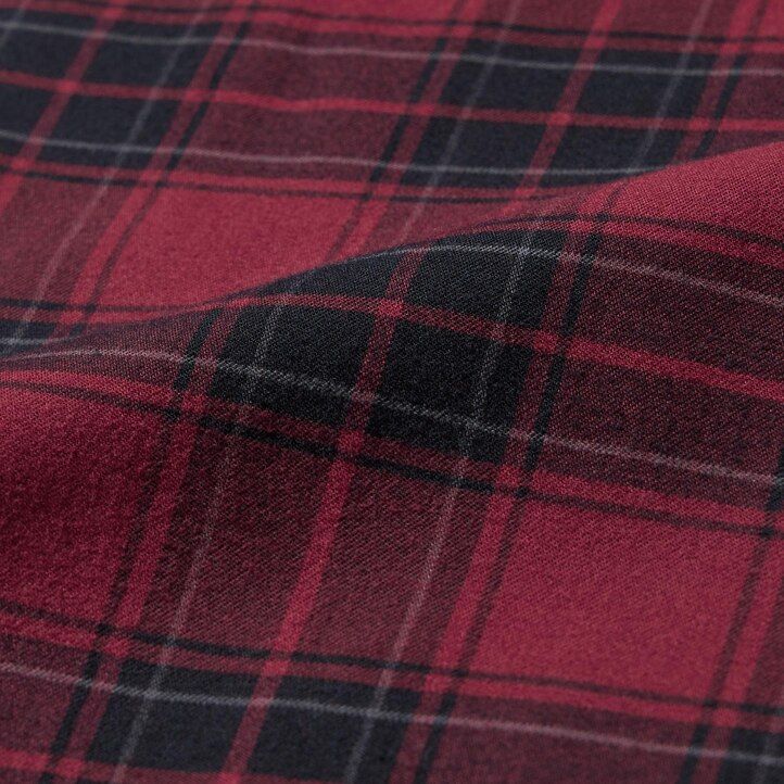 pantalones tobilleros de franela uniqlo con estampado sencillo para hombre color rojo