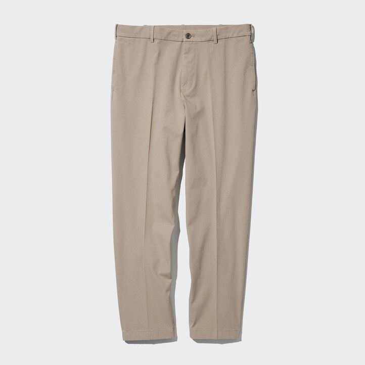pantalones tobilleros de algodón elegante uniqlo para hombre color azul marino