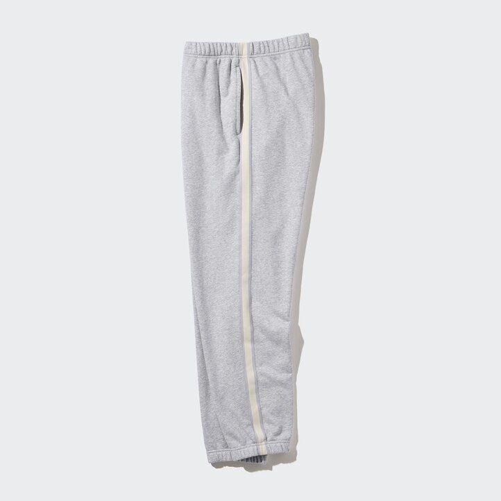 pantalones de hombre uniqlo con rayas laterales en gris