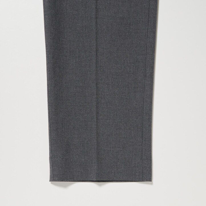 pantalones tobilleros de lana elegante uniqlo para hombre color gris
